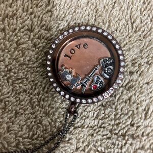 Origami Owl Charm Necklace Love Paris Cat Girl Drama Mask